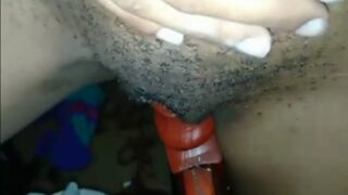 Cock hungry whore rides on a bed corner in hardcore sex